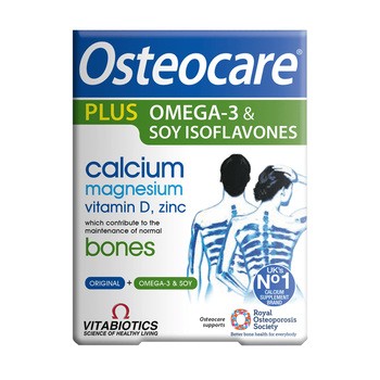 Vitabiotics Osteocare Plus Omega 3, tabletki + kapsułki, 56 szt. + 28 szt.