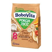 BoboVita Porcja Zbóż, kaszka mleczna 7 zbóż, jaglano-owocowa, 8 m+, 210 g