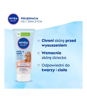 Nivea Baby, krem pielęgnacyjny do twarzy i ciała, 100 ml