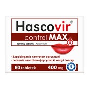 Hascovir Control MAX, 400 mg, tabletka, 60 szt.