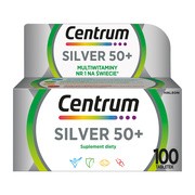 Centrum Silver 50+, witaminy i minerały wspierające zdrowie i samopoczucie, tabletki, 100 szt.