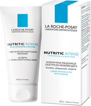 La Roche-Posay Nutritic Intense, krem odżywczo - regenerujący, do skóry suchej, 50 ml, tuba