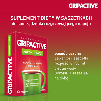 Gripactive Zatoki i Nos, proszek w saszetkach, 6 szt.
