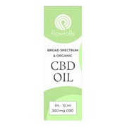 Flowrolls, Olejek konopny, Broad Spectrum CBD 5%, 10 ml