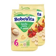 Zestaw 2 x BoboVita, kaszka manna, 3 owoce, 6 m+, 180 g