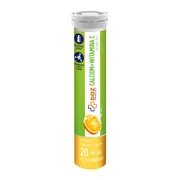 DOZ PRODUCT Calcium + Witamina C, tabletki musujące, smak pomarańczowy, 20 szt.
