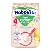 BoboVita Moja Pierwsza Kaszka, mleczno-ryżowa, banan, bez dodatku cukru, 4 m+, 230 g