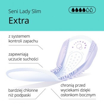 Seni Lady Slim, wkładki urologiczne, extra, 15 szt.