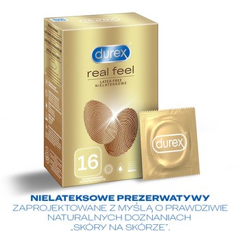 Durex Real Feel, prezerwatywy, 16 szt.