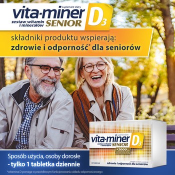 Vita-miner Senior D3, tabletki, 60 szt.