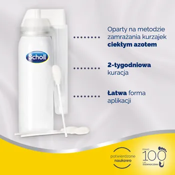 Scholl, spray, do usuwania kurzajek i brodawek, 80 ml