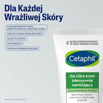 Zestaw 2 x Cetaphil DA Ultra, krem intensywnie nawilżający, 85 g