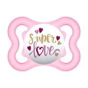 MAM Silk Teat, smoczek uspokajający, silikonowy, Air, 2-6 m, girl, 1 szt.