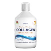 Swedish Nutra Collagen Gold Retinol, płyn, smak owoców leśnych, 500 ml