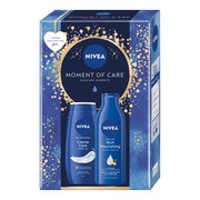 Zestaw Nivea, Moment of Care, odżywcze mleczko do ciała, 250 ml + Creme Care, żel pod prysznic, 250 ml