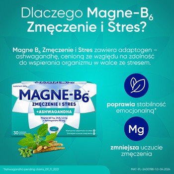 Magne-B6 Zmęczenie i stres, tabletki powlekane, 30 szt.