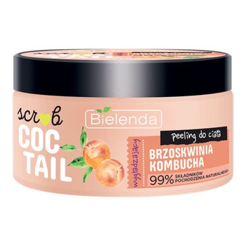 Bielenda Coctail, wygładzający peeling do ciała brzoskwinia + kombucha, 350 g