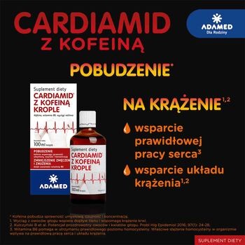 Cardiamid z kofeiną, krople doustne, 100 ml