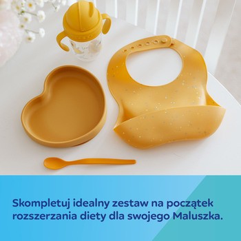 Canpol babies, śliniak silikonowy z kieszonką Dots, szary, 1 szt.