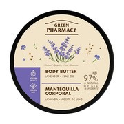 Green Pharmacy, masło do ciała, lawenda i olej lniany, 200 ml