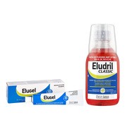 Zestaw Eludril Classic, płyn do płukania jamy ustnej, 200 ml + Elugel, żel stomatologiczny, 40 ml