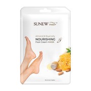 SunewMed+, odżywcza maska do stóp ze skarpetkami, słodki migdał i mleczko pszczele, 40 g
