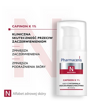 Pharmaceris N Capinon K 1%, krem z witaminą K uszczelniającą naczynka, 30 ml