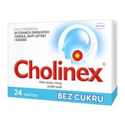 Cholinex, 150 mg, pastylki do ssania (bez cukru), 24 szt.