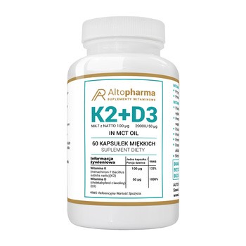 Witamina K2 + D3 in MCT Oil, kapsułki miękkie, 60 szt.
