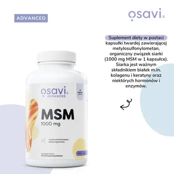Osavi MSM 1000 mg, kapsułki twarde, 120 szt.