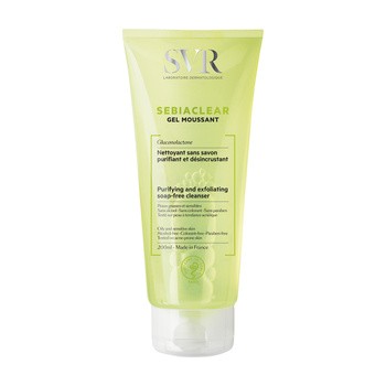 SVR Sebiaclear Gel Moussant, oczyszczający żel do mycia skóry trądzikowej i tłustej, 200 ml