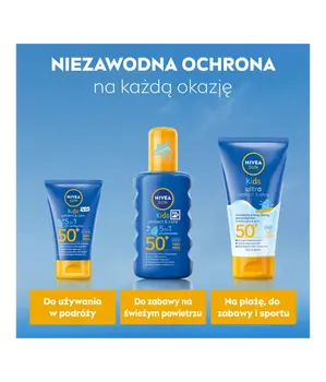 Nivea Sun Kids Protect&Care, ochronny spray na słońce SPF 50+, 50 ml