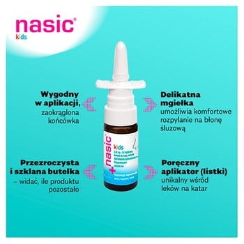 Nasic Kids, (0,05mg+5mg)/dawkę, aerozol do nosa, roztwór, 10 ml