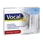 Vocal wiśnia, pastylki do ssania, miękkie, 24 szt.