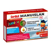 Gardlox Manuislan Junior, pastylki do ssania, smak truskawkowy, 16 szt.
