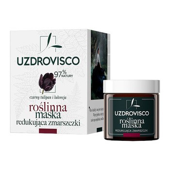 Uzdrovisco Czarny tulipan, roślinna maska redukująca zmarszczki, ujędrniająca i rozjaśniająca, 50 ml