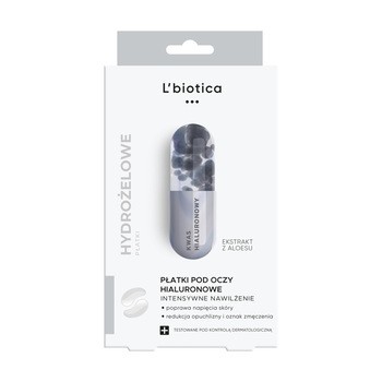 L`Biotica, hialuronowe płatki pod oczy, intensywne nawilżanie, 3 x 2 szt.