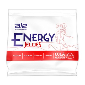 Zestaw 4x ALE Energy Jellies, żelki o smaku coli z kofeiną i guaraną, 50 g