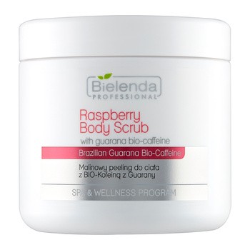 Bielenda Professional, malinowy peeling do ciała z bio-kofeiną z guarany, 550 g