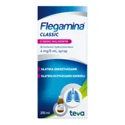 Flegamina, 4 mg/5 ml, syrop o smaku malinowym, 200 ml