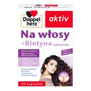 Doppelherz aktiv Na włosy + Biotyna, kapsułki, 30 szt.