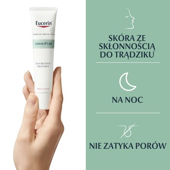Eucerin DermoPure, krem-kuracja złuszczająco-wygładzająca do skóry trądzikowej i z niedoskonałościami, 40 ml