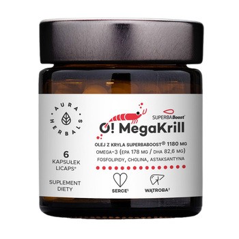 Aura Herbals O! MegaKrill olej z kryla 1180 mg, kapsułki, 6 szt.