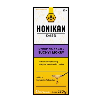 Honikan Kaszel, syrop na kaszel suchy i mokry, 230 g