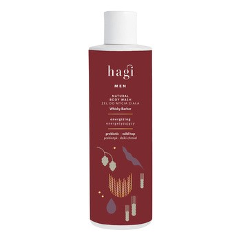 Hagi Men, Whisky Barber, żel do mycia ciała energetyzujący, 300 ml