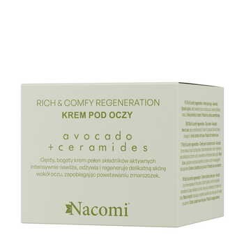 Nacomi Rich&Comfy Regeneration, krem pod oczy Avocado, 15 ml
