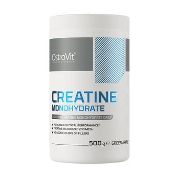 OstroVit Creatine Monohydrate, smak zielone jabłko, proszek, 500 g