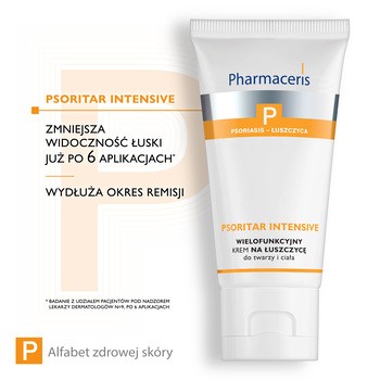 Pharmaceris P Psoritar Intensive, wielofunkcyjny krem na łuszczycę do twarzy i ciała, 50 ml