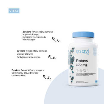 Osavi Potas 300 mg, kapsułki twarde, 180 szt.
