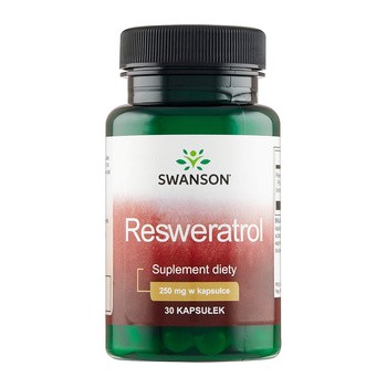 Swanson Resweratrol, 250 mg, kapsułki, 30 szt.